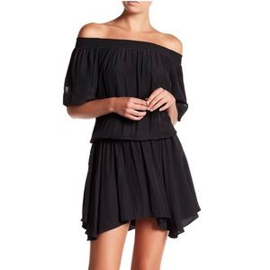 Ramy Brook- black off shoulder dress